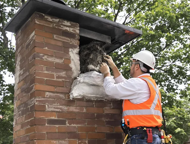 Humane removal of debris and animals by Middleburg Heights Chimney Sweep in Middleburg Heights, OH