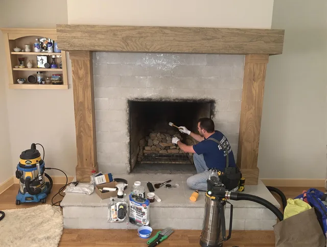 Detailed creosote removal process by Middleburg Heights Chimney Sweep in Middleburg Heights, OH