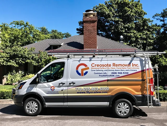 Middleburg Heights Chimney Sweep technician removing creosote safely in Middleburg Heights, OH