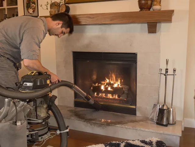 Routine fireplace upkeep by Middleburg Heights Chimney Sweep in Middleburg Heights, OH