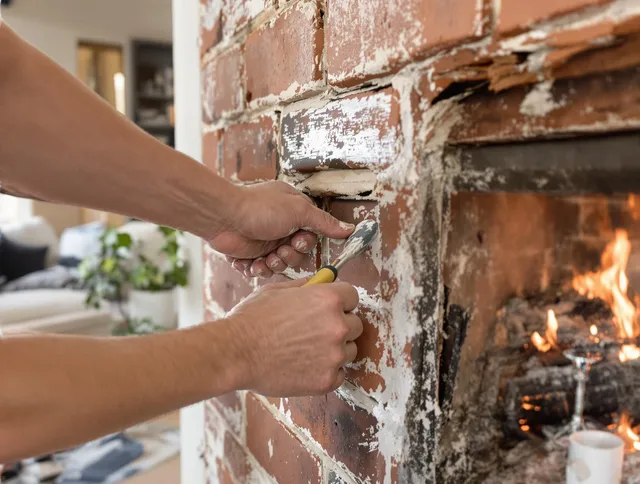 Routine fireplace repair by Middleburg Heights Chimney Sweep in Middleburg Heights, OH