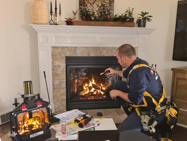 Safety-focused fireplace inspection by Middleburg Heights Chimney Sweep in Middleburg Heights, OH