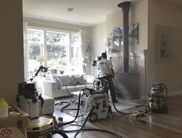 Soot removal service by Middleburg Heights Chimney Sweep for a fireplace in Middleburg Heights, OH