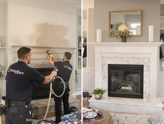 Professional soot removal by Middleburg Heights Chimney Sweep team in Middleburg Heights, OH